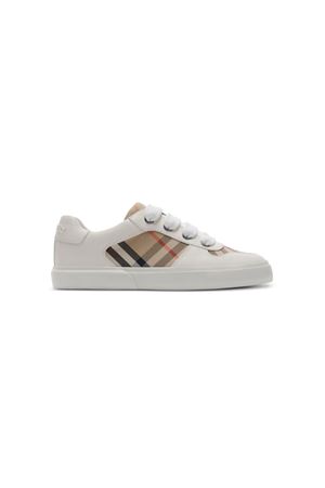 sneakers in pelle bianco BURBERRY KIDS | 8089736B9368